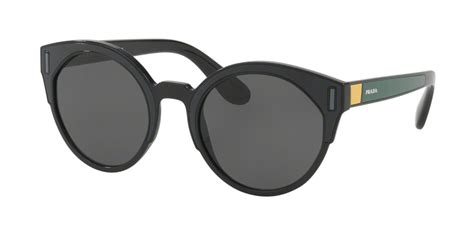 Prada PR 03US 07E5S0 Sunglasses in Black/Yellow